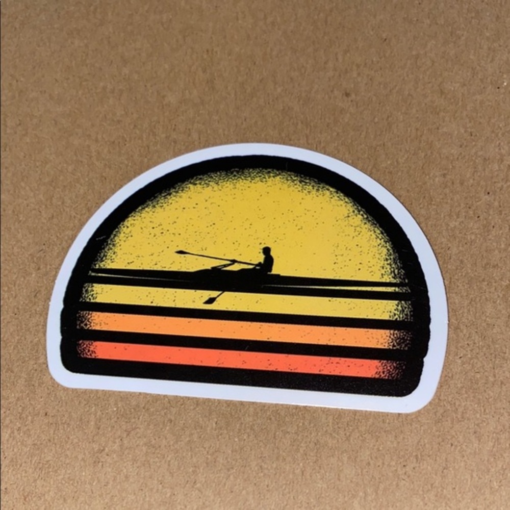 🌈20/$5🌈 Sunset Rowing Sticker